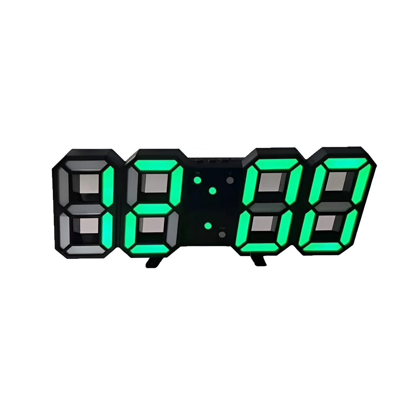 PixelTime 3D LED Digital Wall Clock with Temperature Date and Alarm
