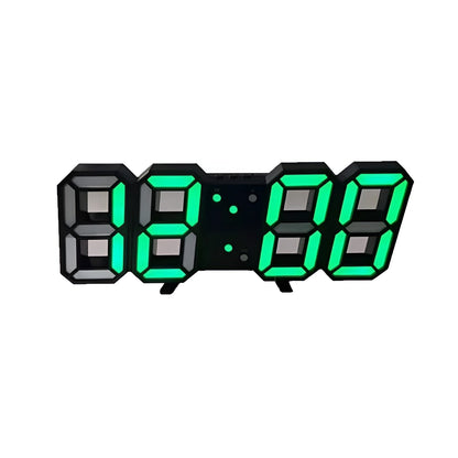 PixelTime 3D LED Digital Wall Clock with Temperature Date and Alarm
