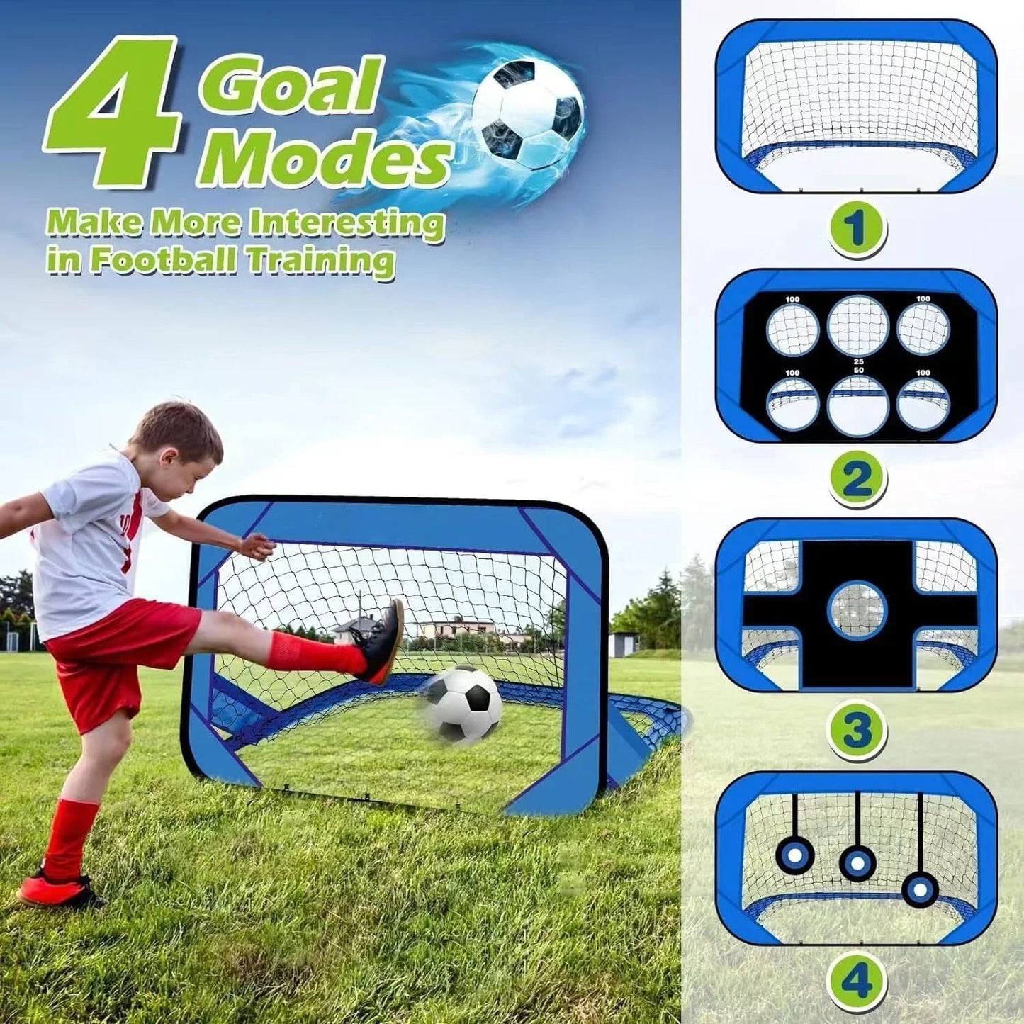 PlayMax Foldable Football Goal Portable Kids Soccer Net