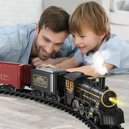 PlayTrain Classic Steam Train Set – Kids Railway Toy for Creative Play