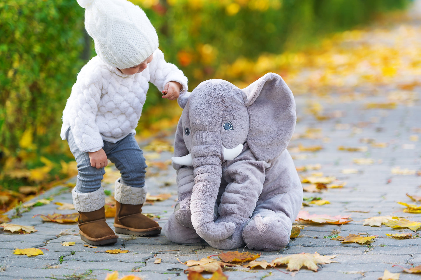 Plush Elephant Pillow Ultra Soft Cuddle Cushion for Babies and Kids