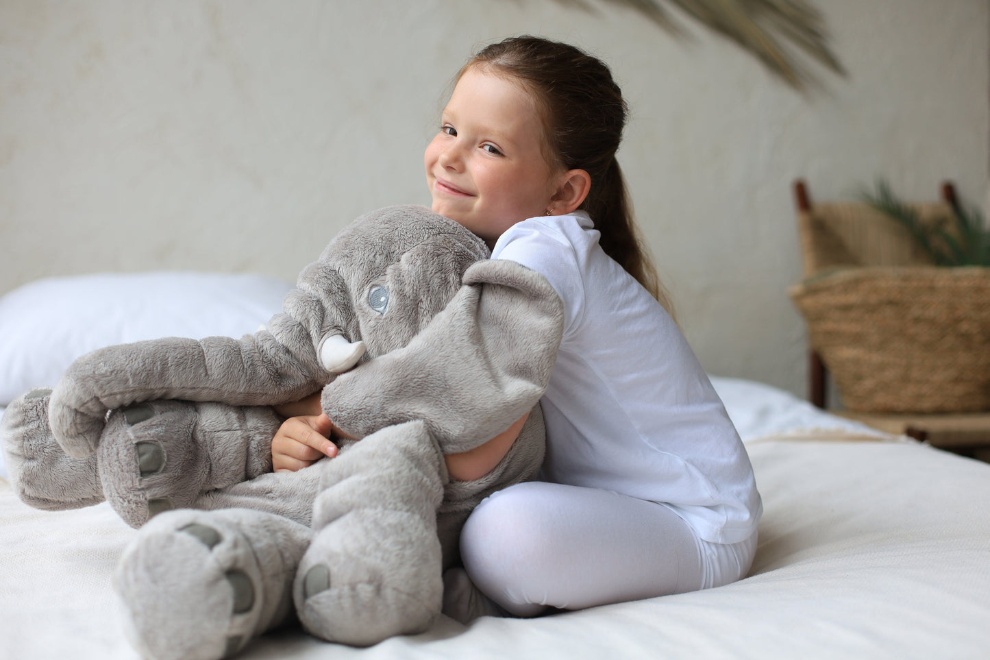 Plush Elephant Pillow Ultra Soft Cuddle Cushion for Babies and Kids