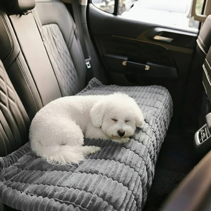 Plush Non-Slip Pet Couch Protector with Ribbed Quilted Surface