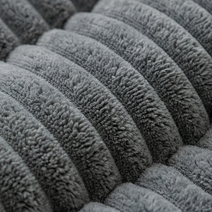 Plush Non-Slip Pet Couch Protector with Ribbed Quilted Surface