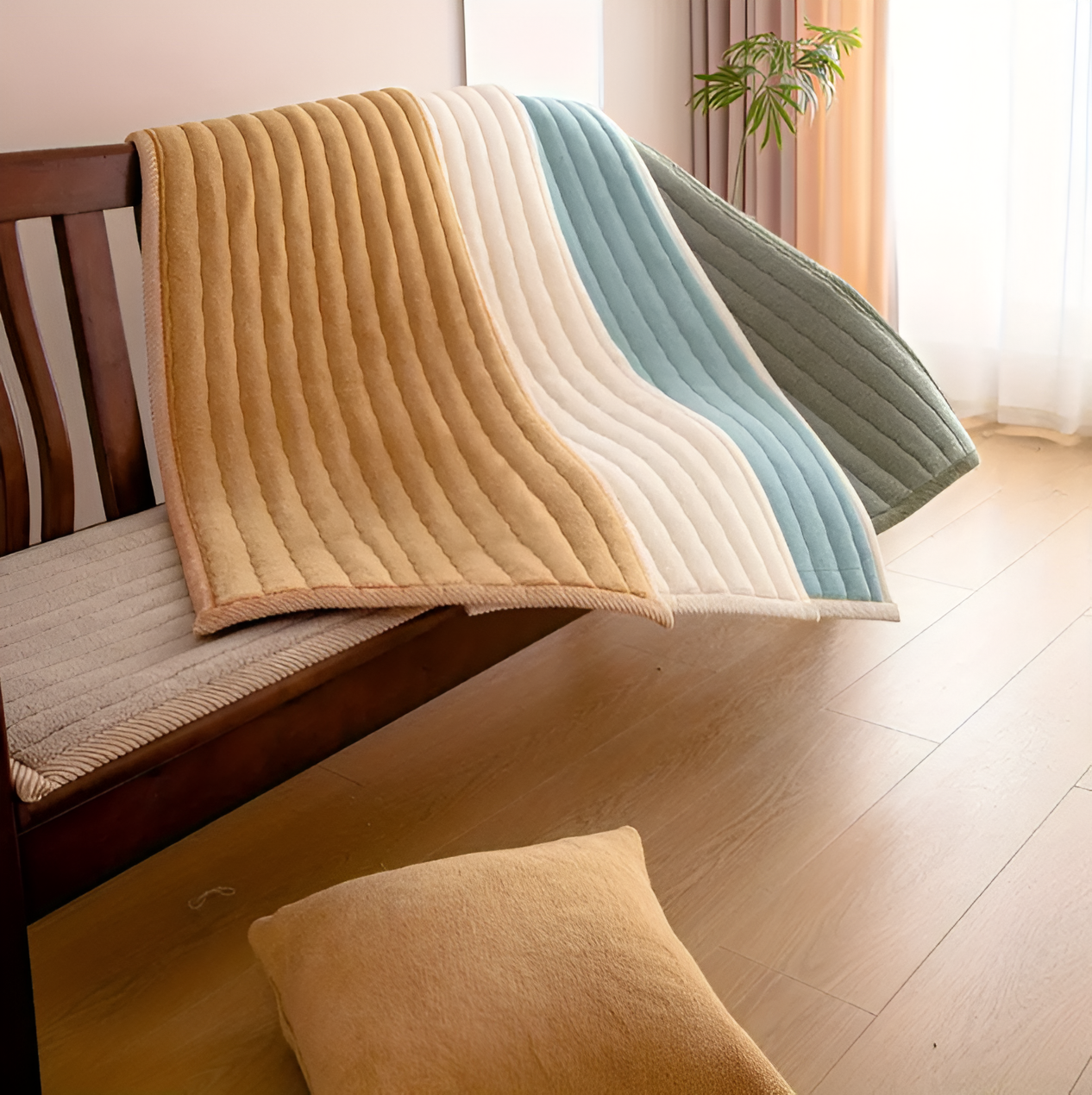 PolyesPlush Non Slip Sofa Cover Pet Friendly Washable Protector