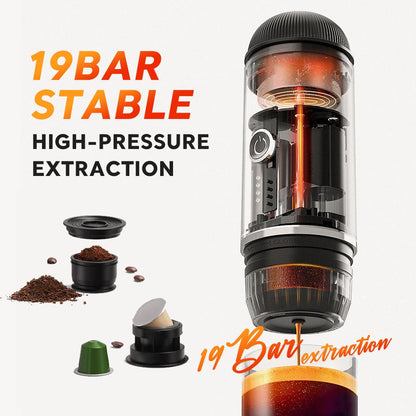 Portable Electric Espresso Maker with Self Heating and USB C Charging