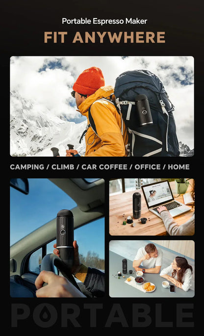 Portable Electric Espresso Maker with Self Heating and USB C Charging
