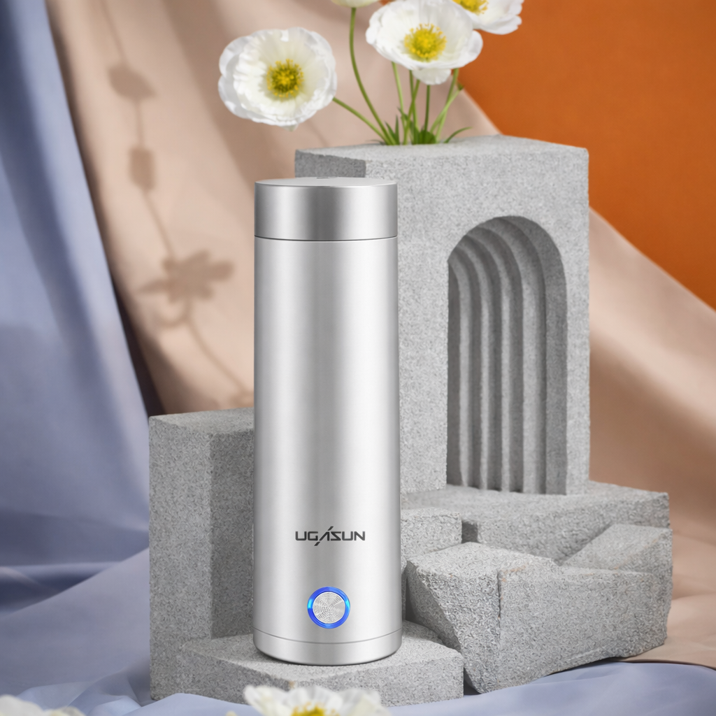 Tragbarer elektrischer Wasserkocher, 450ml, Edelstahl, Mini-Reisewasserkocher