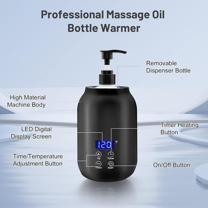 Portable Electric Massage Oil Warmer Digital Temperature Control