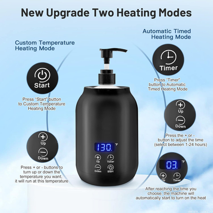 Portable Electric Massage Oil Warmer Digital Temperature Control
