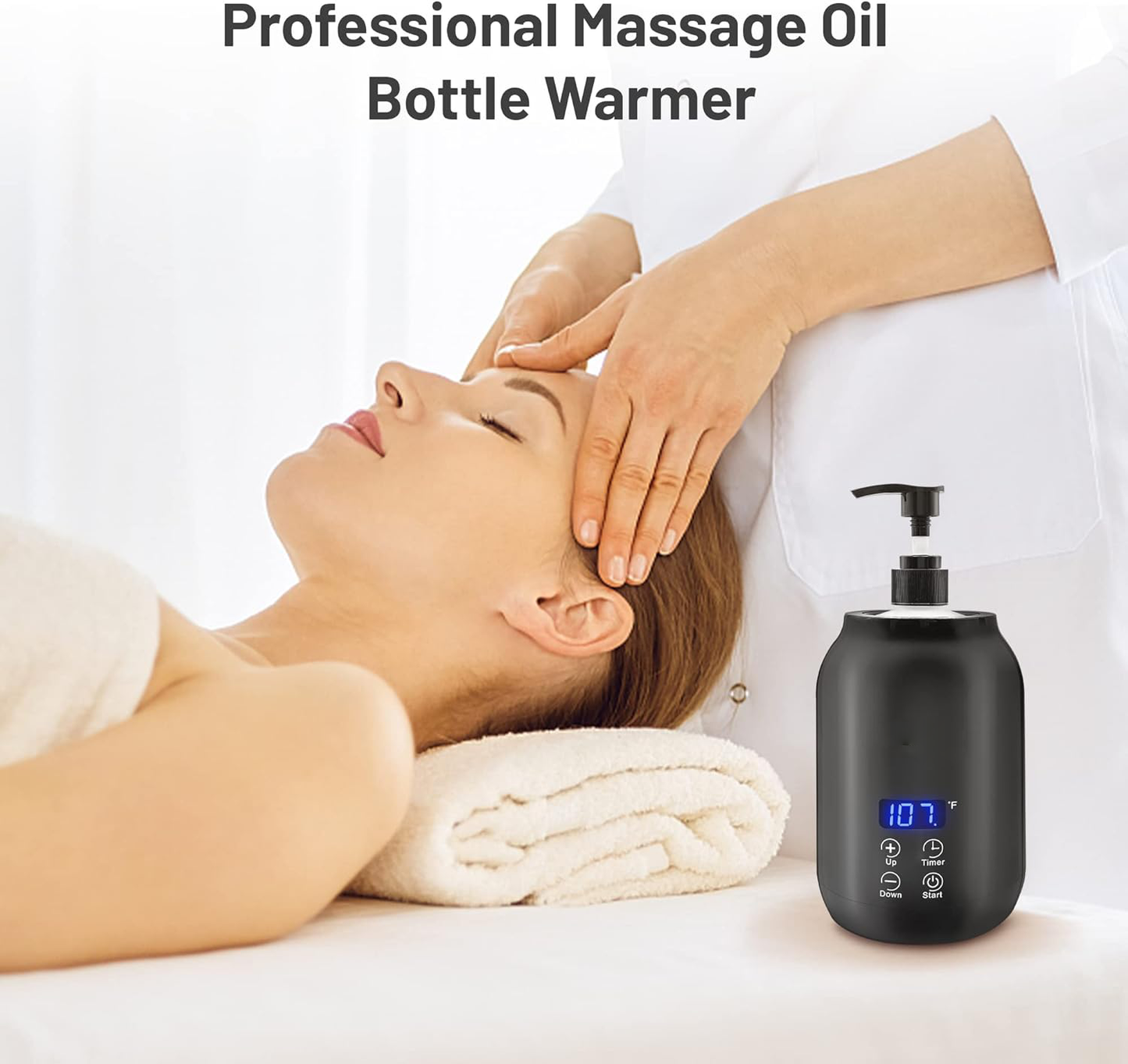 Portable Electric Massage Oil Warmer Digital Temperature Control