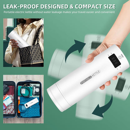 Portable Electric Travel Kettle Compact Stainless Steel Smart Kettle with LCD Display