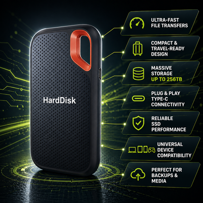Portable External SSD High Speed Data Storage Drive