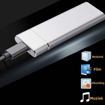 Portable External SSD with 520 MB/s Transfer Speed and Aluminium Alloy Casing