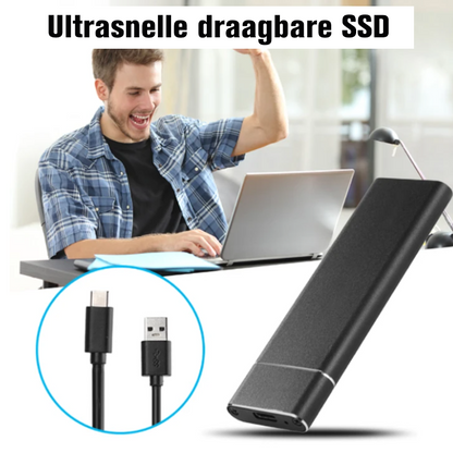 Portable External SSD with 520 MB/s Transfer Speed and Aluminium Alloy Casing