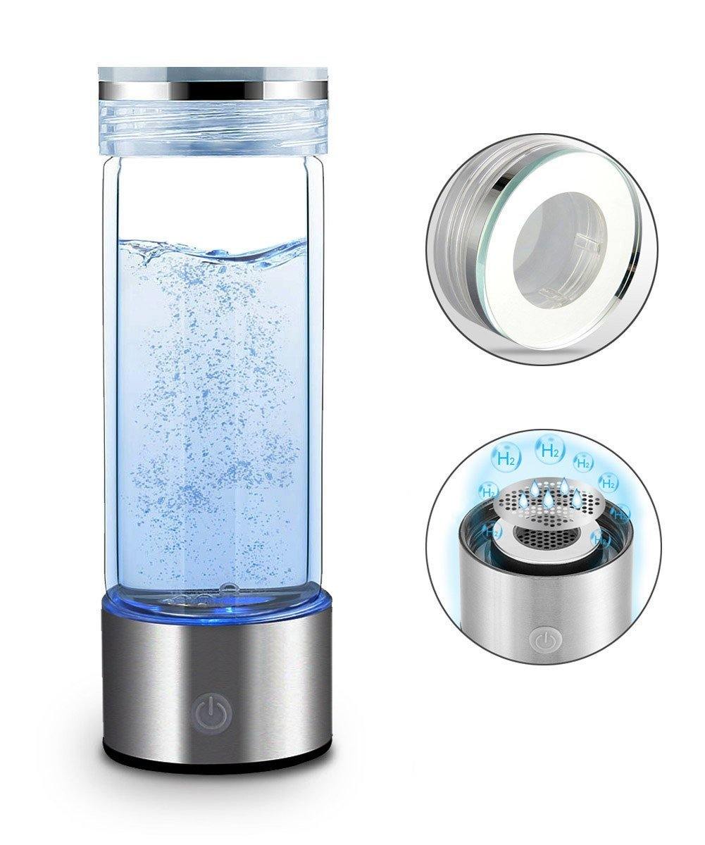 Portable Hydrogen Water Bottle with Rechargeable Ionizer