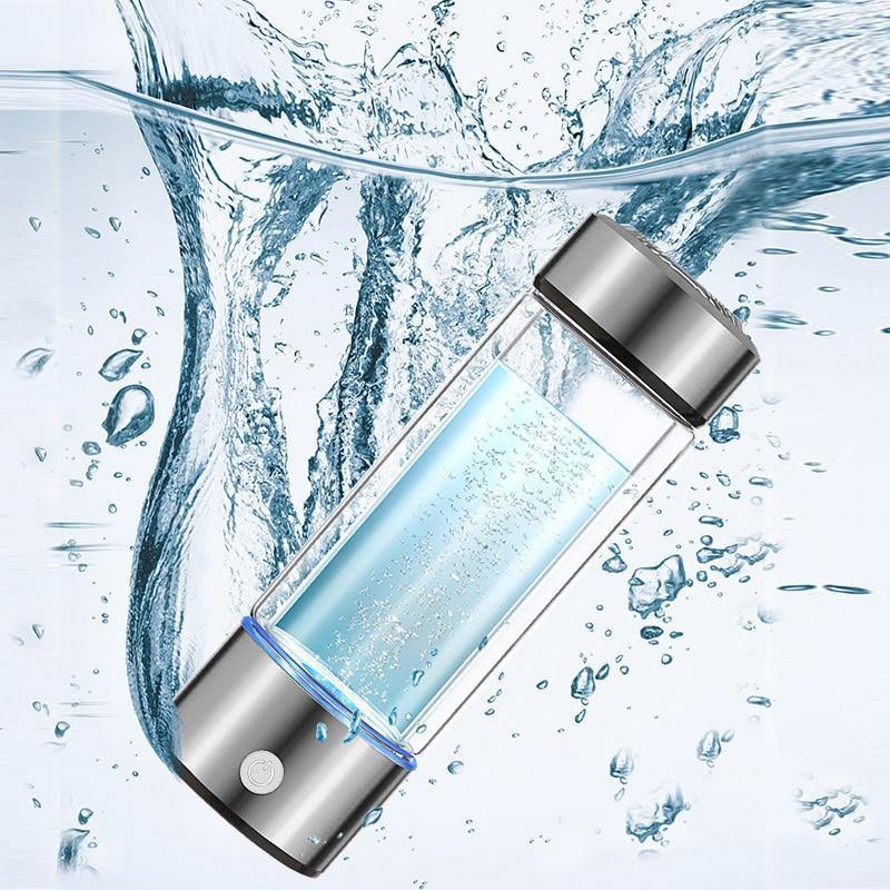 Portable Hydrogen Water Bottle with Rechargeable Ionizer