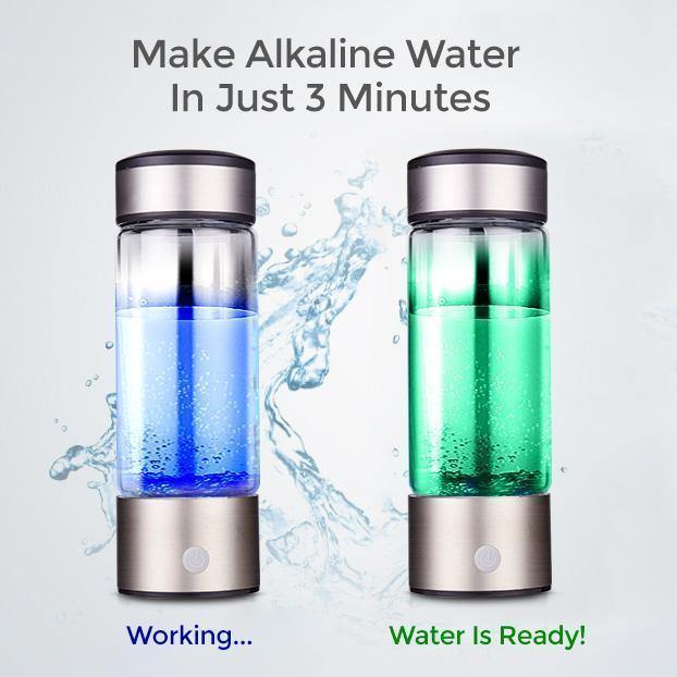 Portable Hydrogen Water Bottle with Rechargeable Ionizer