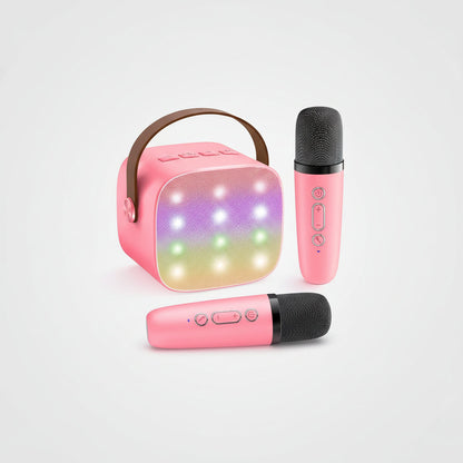 Portable Karaoke Machine With Wireless Microphones Bluetooth Speaker