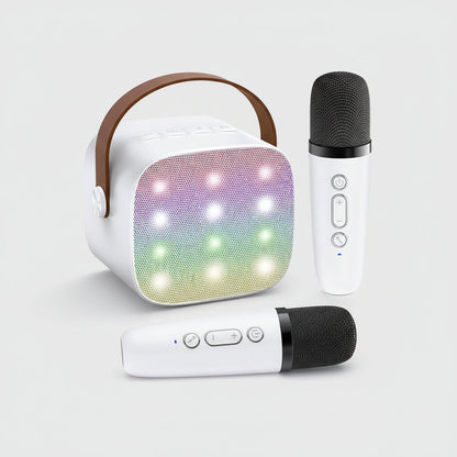 Portable Karaoke Machine With Wireless Microphones Bluetooth Speaker