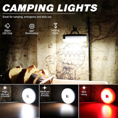 Portable LED Camping String Light USB Rechargeable Waterproof 10m Fairy Lights
