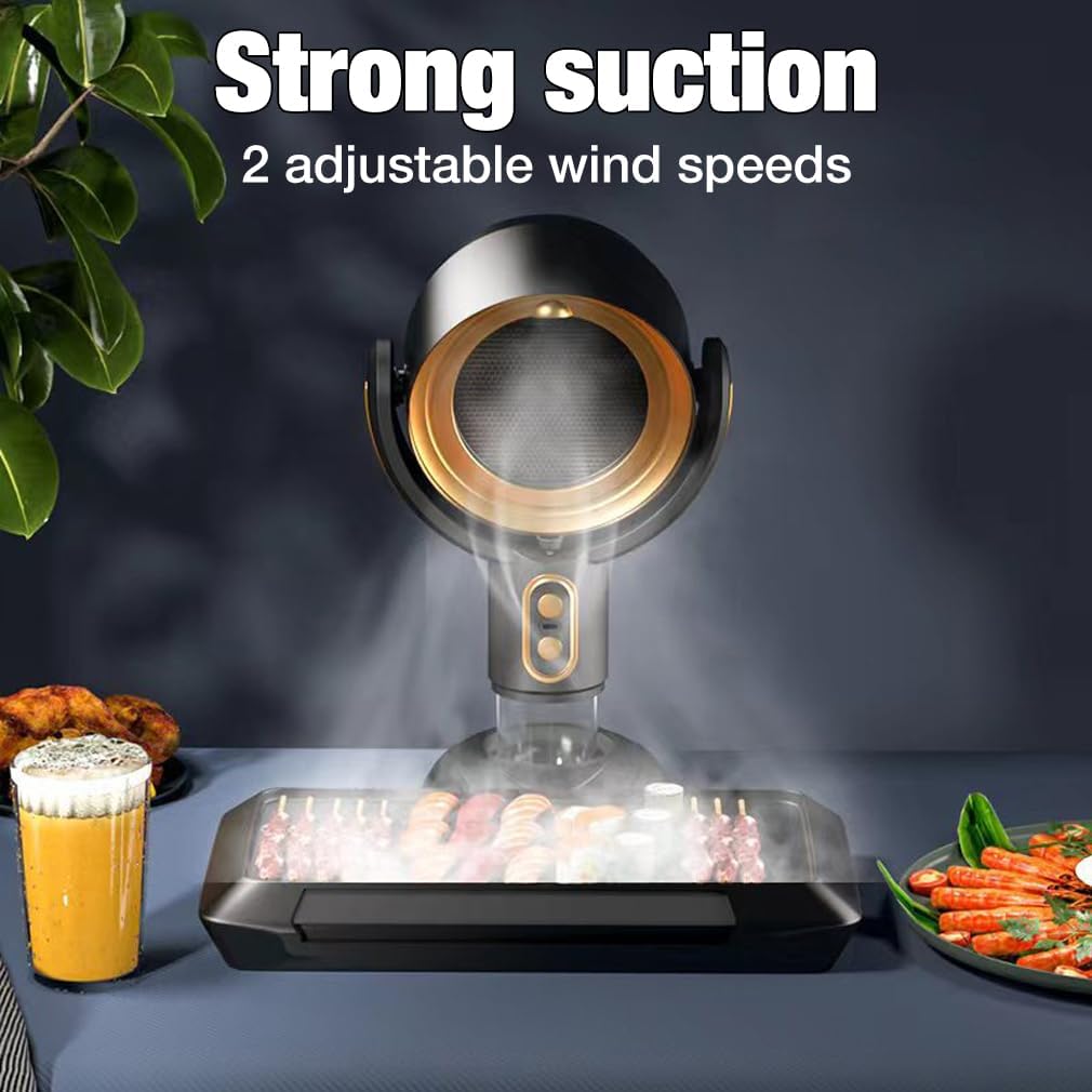 Portable Range Hood Rechargeable Kitchen Air Cleaner Compact Smoke Extractor
