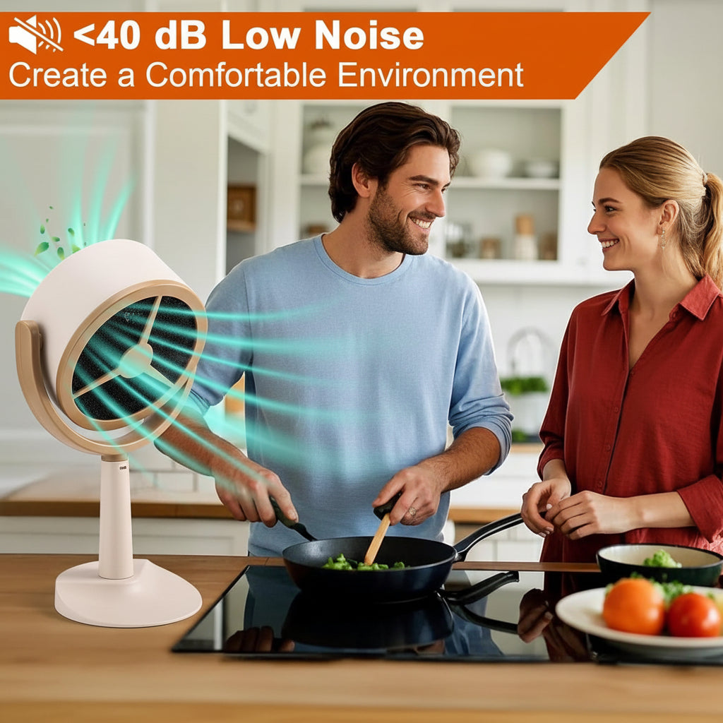 Portable Rechargeable Range Hood Kitchen Exhaust Fan Adjustable Airflow