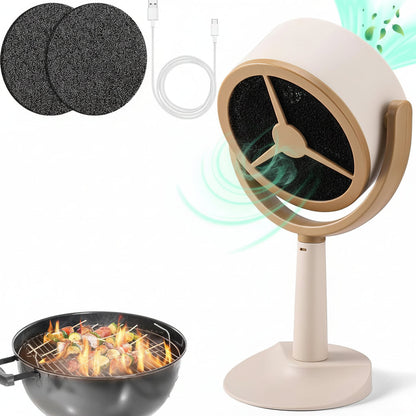 Portable Rechargeable Range Hood Kitchen Exhaust Fan Adjustable Airflow
