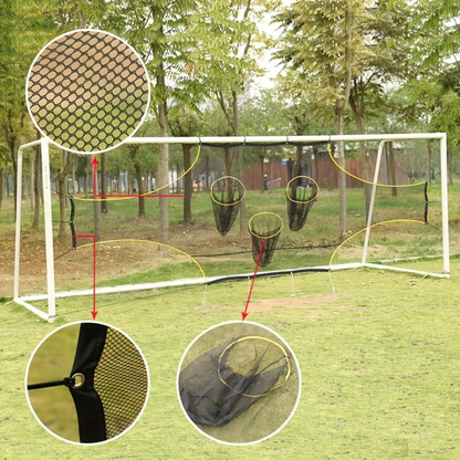 Filet cible de football portable pour l’entraînement à la précision des tirs