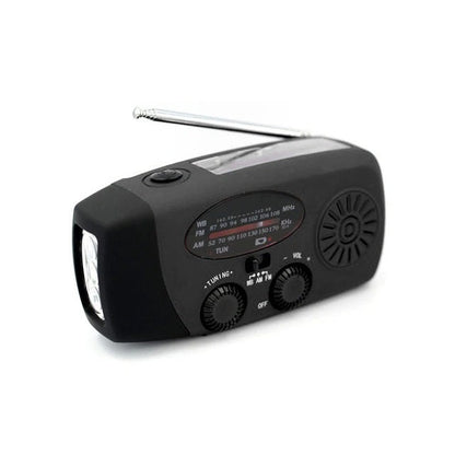 Portable Solar Hand Crank Emergency Radio with Weather Alerts