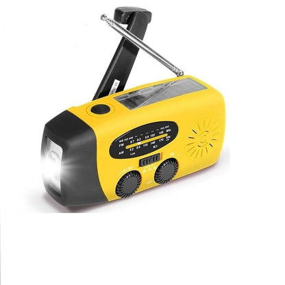 Portable Solar Hand Crank Emergency Radio with Weather Alerts