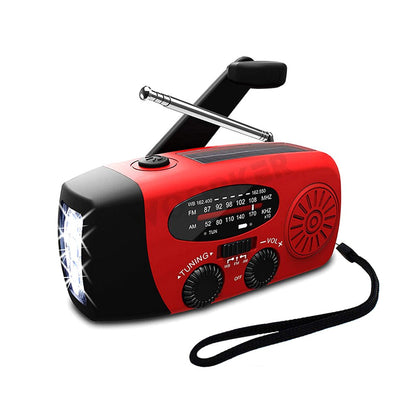 Portable Solar Hand Crank Emergency Radio with Weather Alerts