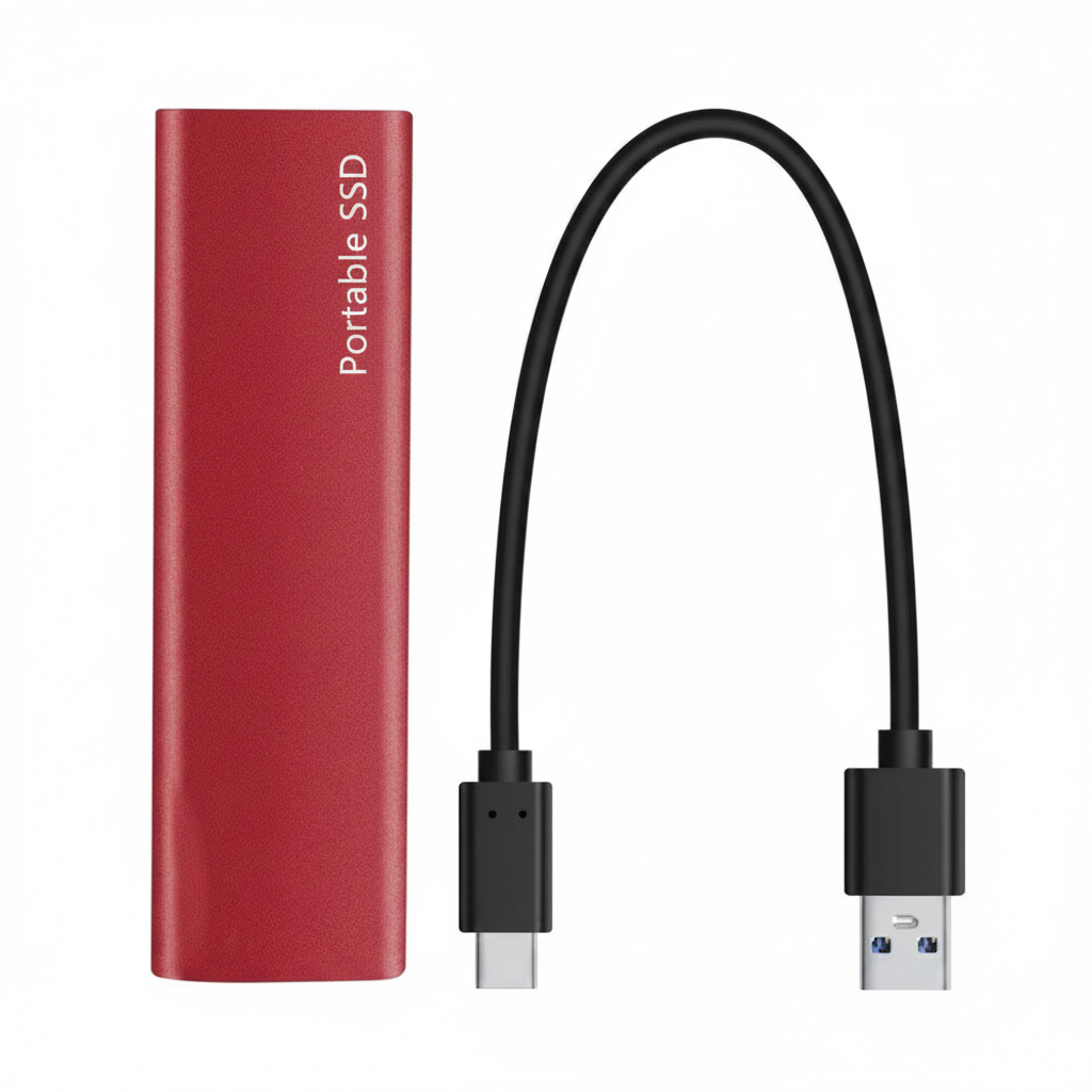 Tragbare externe USB-3.2-SSD für schnelle Dateispeicherung