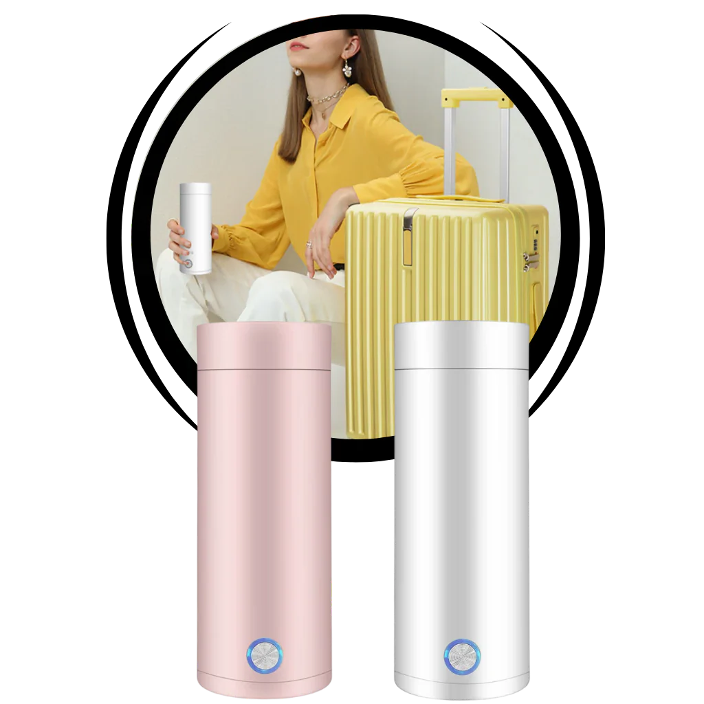 Portable Water Boiler 400ml Compact Travel Kettle with Temperature Control