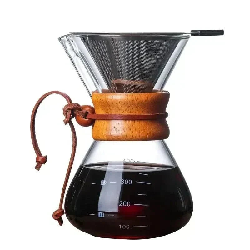 Pour-Over Coffee Pot and V60 Dripper Set with Borosilicate Glass