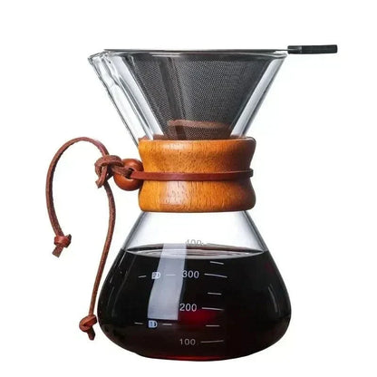 Pour-Over Coffee Pot and V60 Dripper Set with Borosilicate Glass