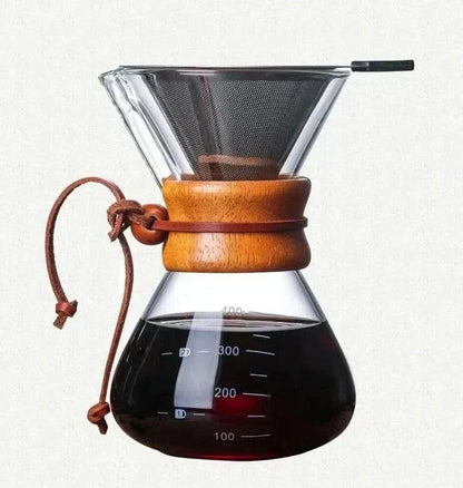 Pour-Over Coffee Pot and V60 Dripper Set with Borosilicate Glass