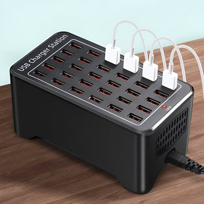PowerPort Pro 30 Port Multi USB Charging Station with High Power Output