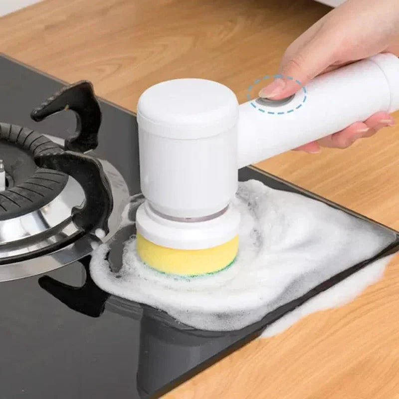 PowerScrub Cordless Electric Cleaning Brush with Interchangeable Heads