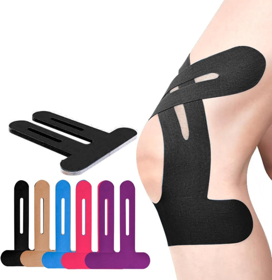 Pre-Cut Knee Support Tape with Breathable Elastic Cotton Design