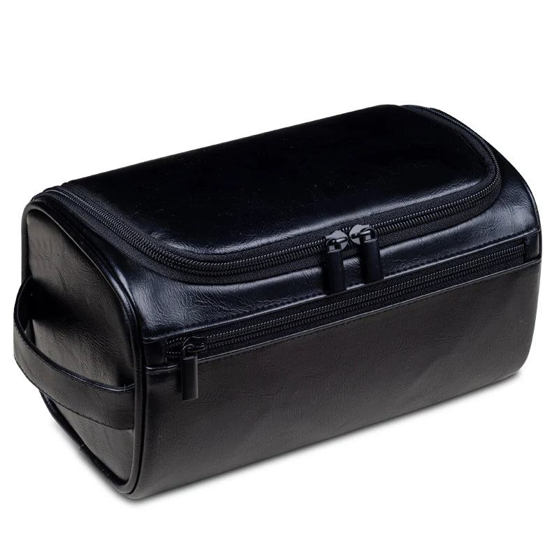 Premium Leather Toiletry Bag for Men with Hanging Hook