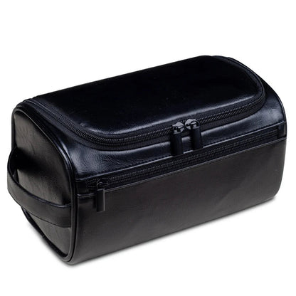 Premium Leather Toiletry Bag for Men with Hanging Hook