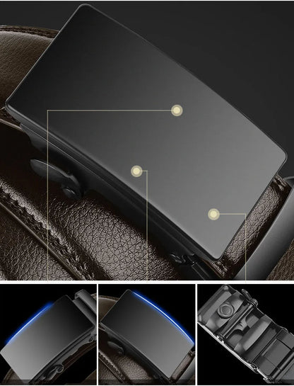 Premium PU Leather Belt with Automatic Buckle for Men
