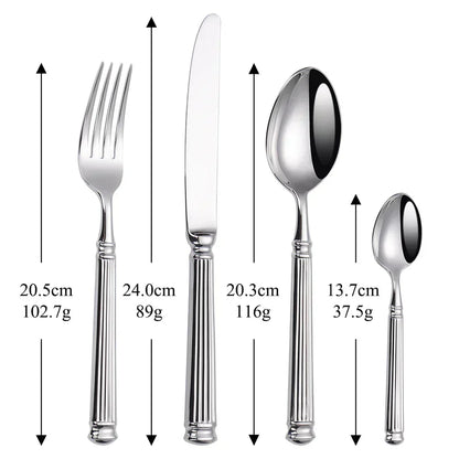 Premium Stainless Steel Cutlery Set Mirror Finish Dining Set