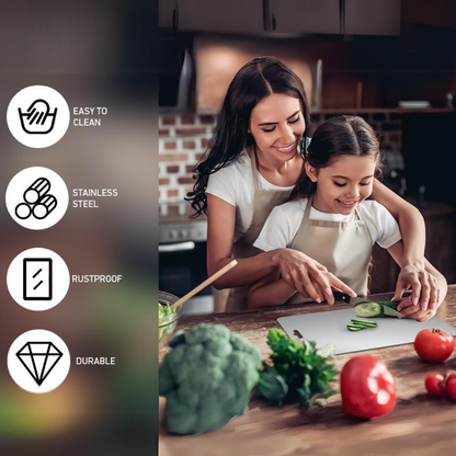 Premium Stainless Steel Cutting Board Durable Kitchen Surface