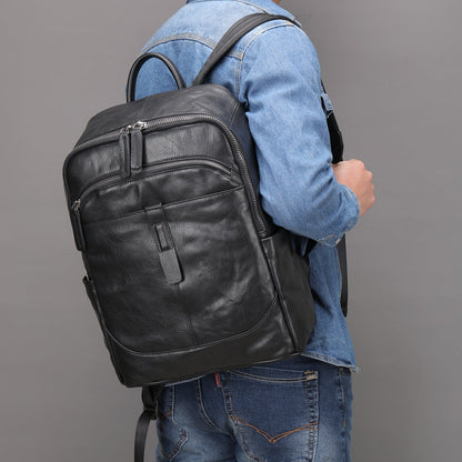 Prestige Voyager Leather Backpack Laptop Bag 15.6 Inch