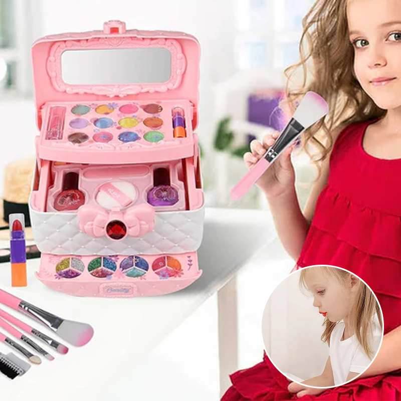 Princess Glamour Kids Makeup Play Set Safe Pretend Play Cosmetic Kit