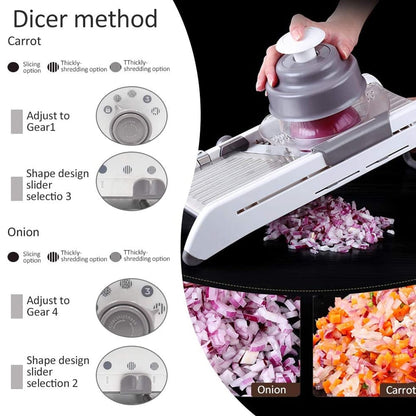 ProSlice Mandoline Vegetable Slicer with Precision Adjustable Blades