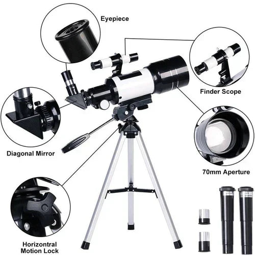 Professional Telescope with Tripod 150x Zoom for Stargazing and Moon Viewing