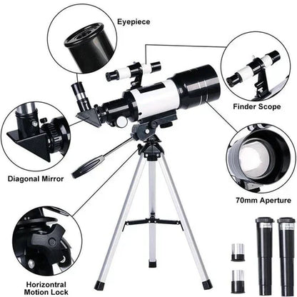Professional Telescope with Tripod 150x Zoom for Stargazing and Moon Viewing